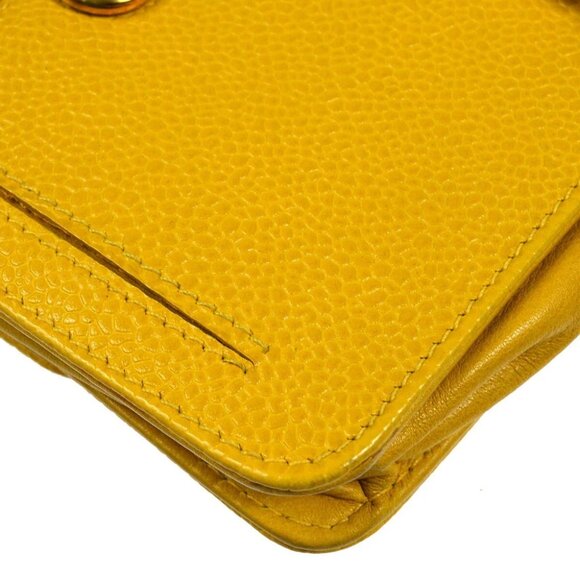 Chanel Yellow Calfskin Timeless WOC Wallet On Chain 48646 - Picture 8 of 11